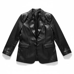 The Drop Women's Black Leather Jacket size M